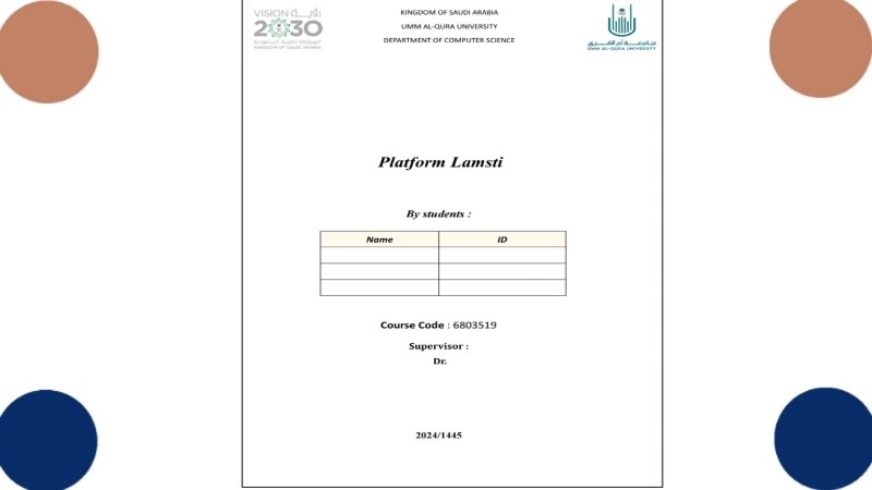 Graduation Project: Platform Lamsti