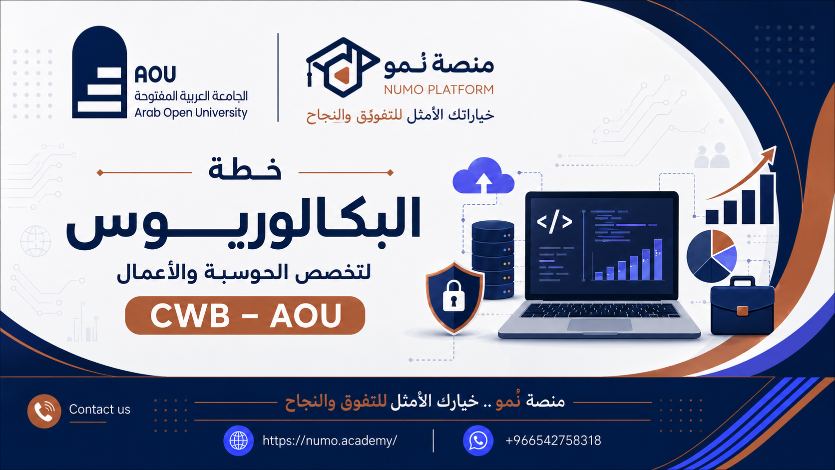 خطة البكالوريـــــــــوس لتخصص الحوسبة  والأعمال ITC – AOU