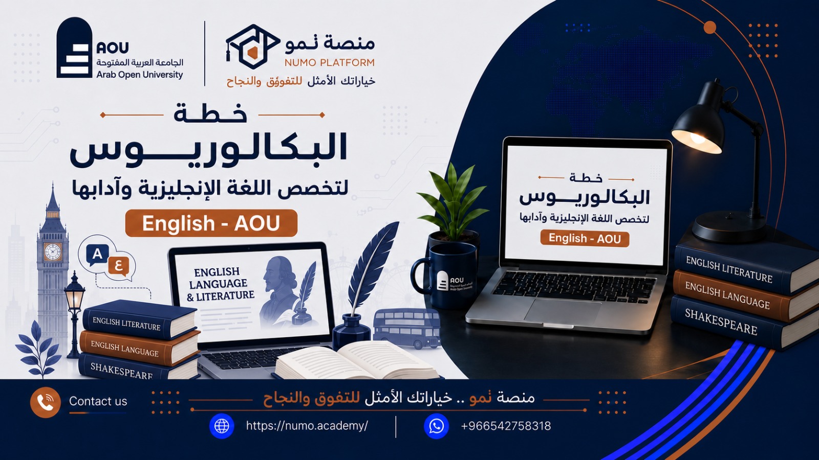 خطة تخصص اللغة الإنجليزية وآدابــــــــــــــــها – AOU